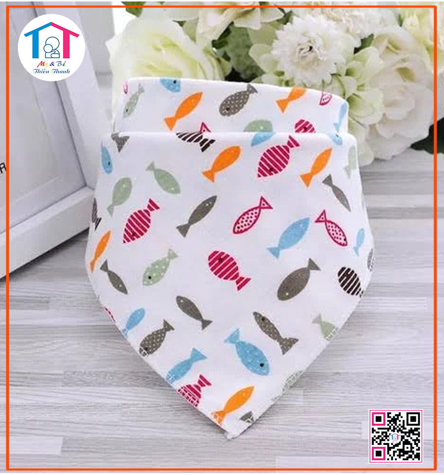 Yếm nút tam giác cotton