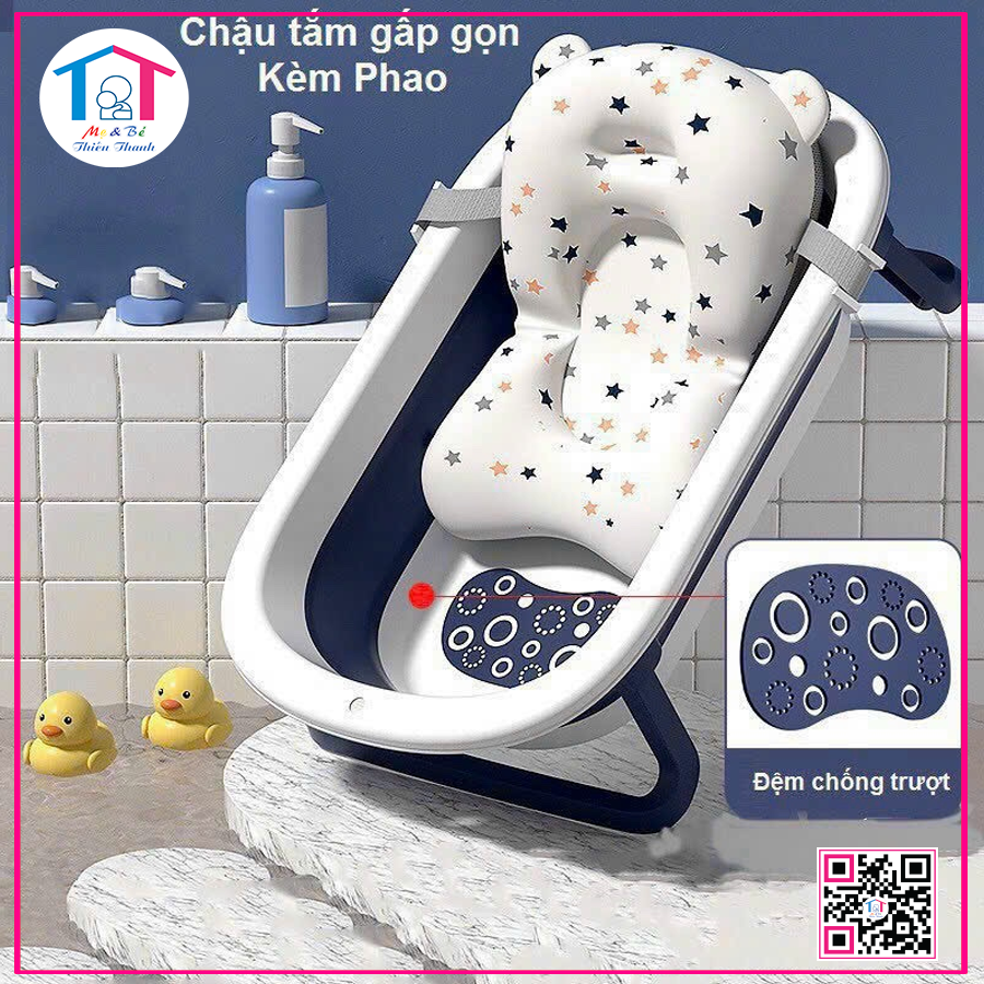 Thau tắm gấp gọn có nhiệt kế