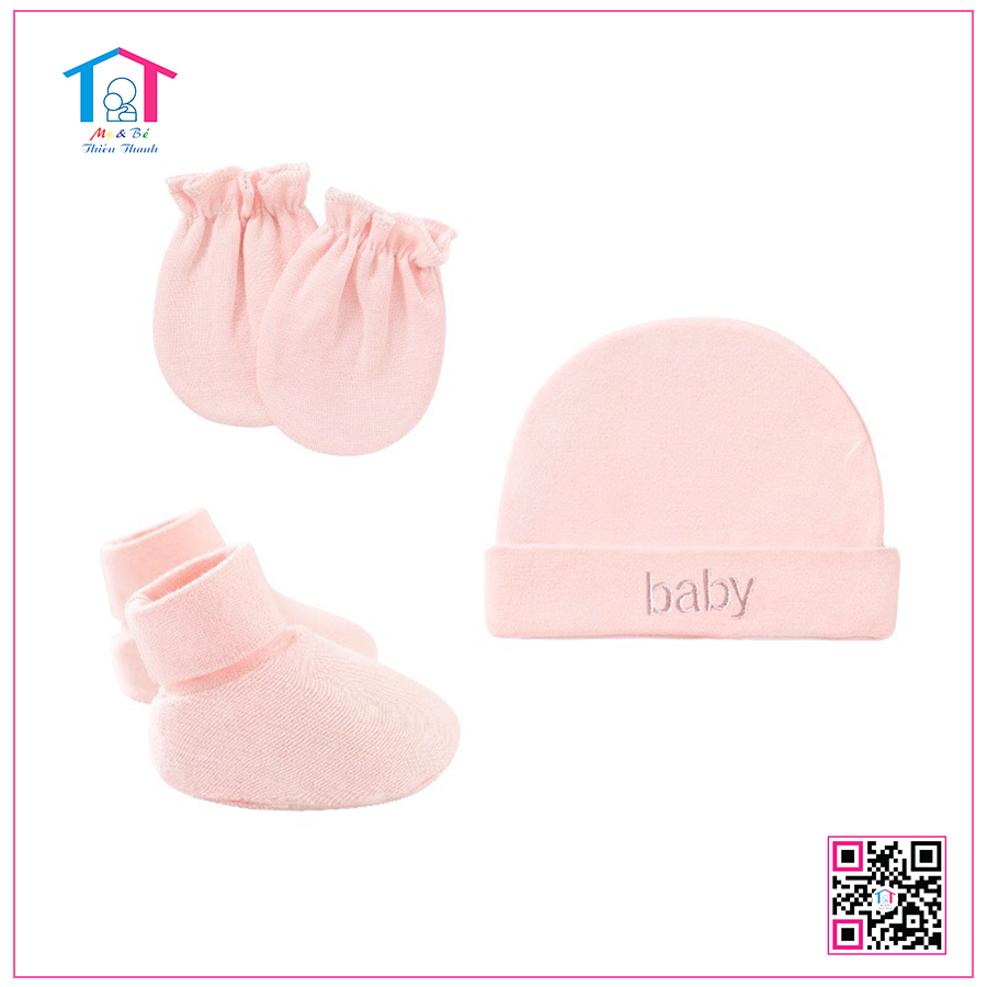 Bộ nón tay chân thêu baby
